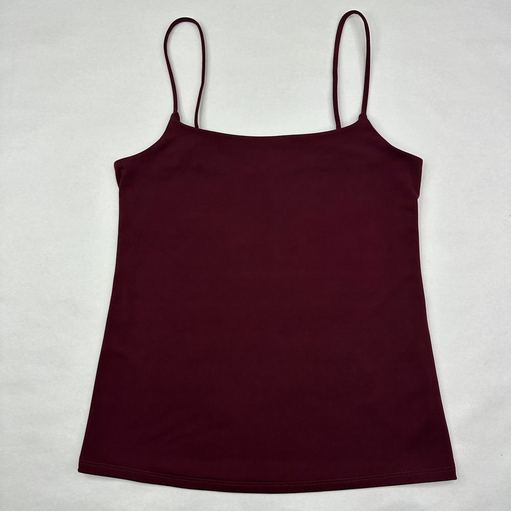 Express Body Contour Burgundy Square Neck Adjustable Spaghetti Strap Camisole S
